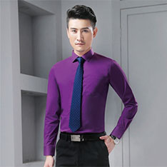 时尚男衬衫 S-33#紫色